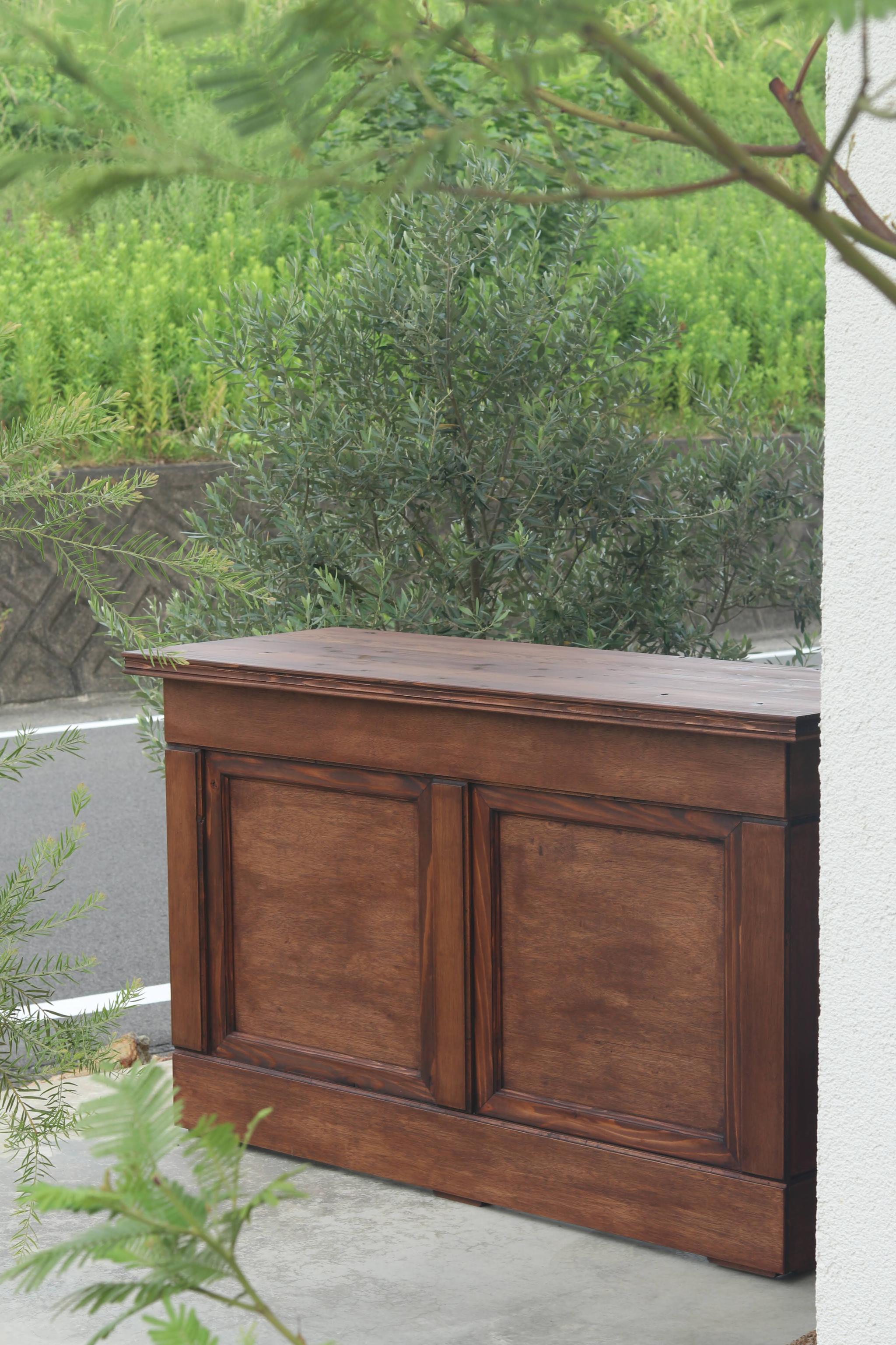 折り畳み式アンティークカウンター｜レジ・キャッシャー・バーカウンター・受付・店舗什器 | 3枚目